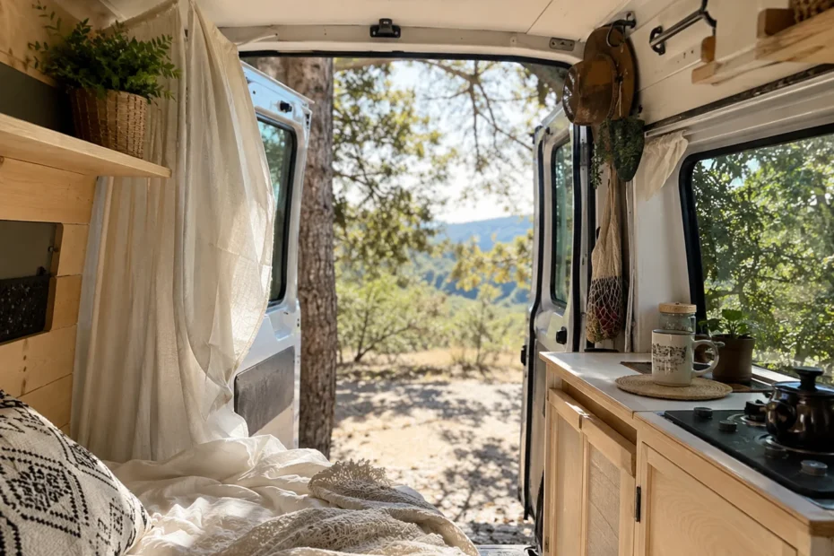 Matalàs de camper airejant-se.